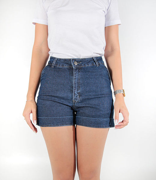 SHORT ALFAIATARIA COM CINTO FIVELA CORRENTE *SEM TROCA* Shorts Via