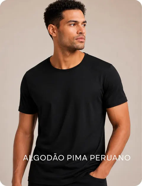 Camiseta Algodão Pima Peruano